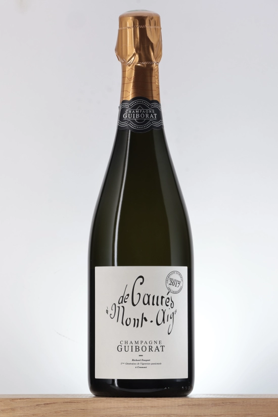 Champagne De Caurés à Mont Aigu Blancs de Blancs 2017 Champagne Guiborat
