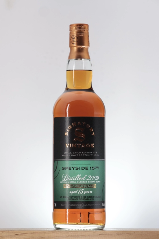 Whisky Speyside(M) 15 ans Oloroso Sherry Signatory Vintage