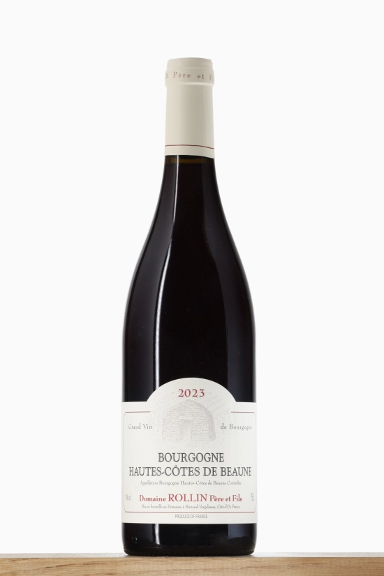 Bouteille de vin rouge Bourgogne Hautes Côtes de Beaune 2023, Domaine Rollin Père et Fils.