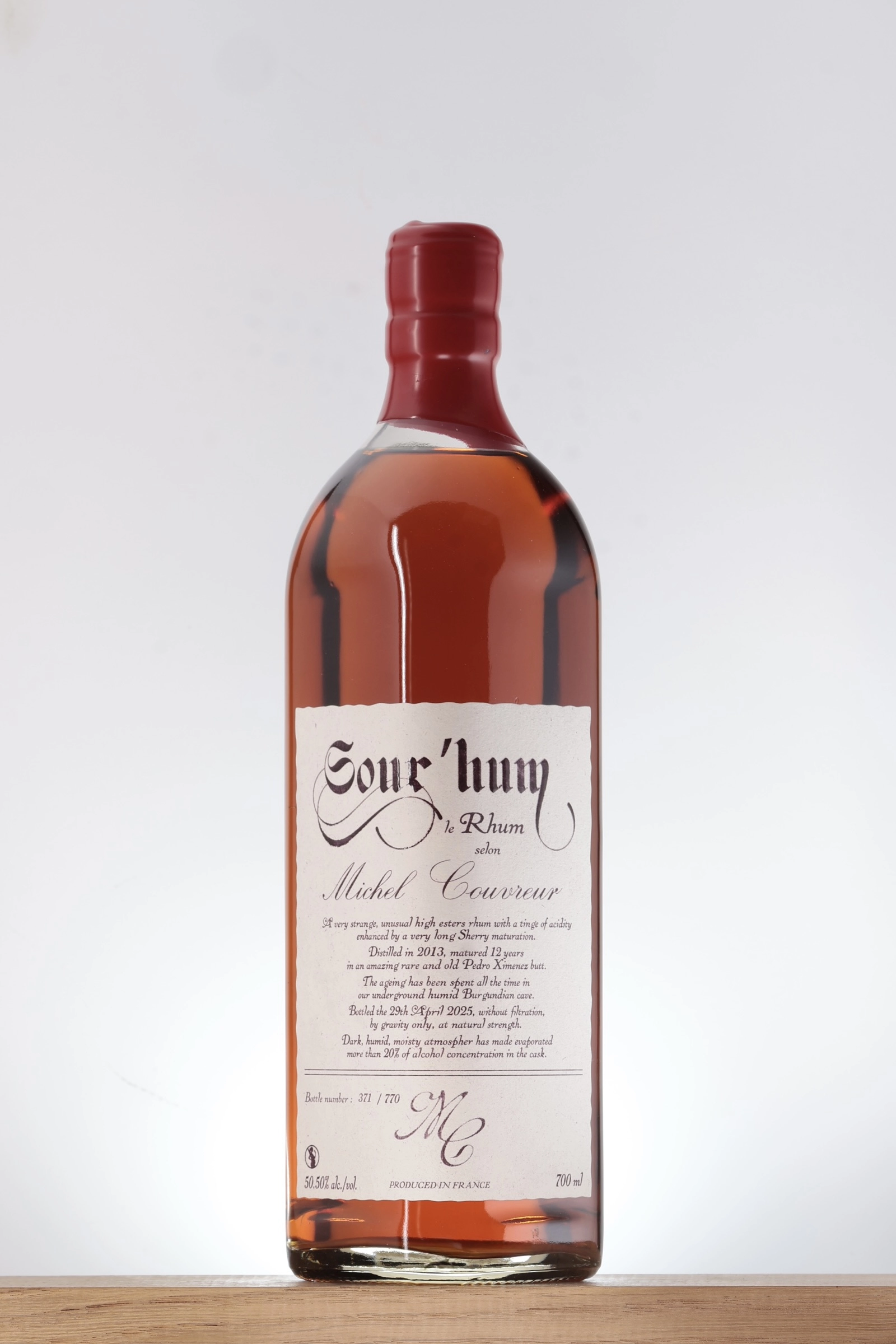Rhum Sour'hum Single Cask 2013 Michel Couvreur