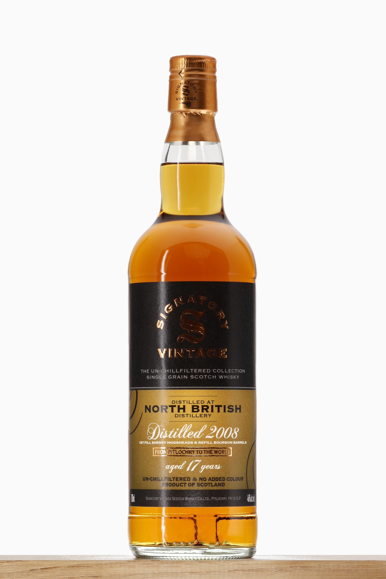 Whisky North British 2008 1st Fill Sherry & Refill Bourbon Signatory Vintage